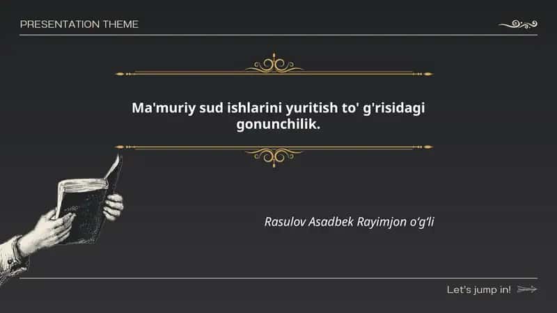 Ma'muriy sud ishlarini yuritish