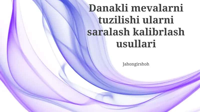 Xurmo mevalarining tuzilishi