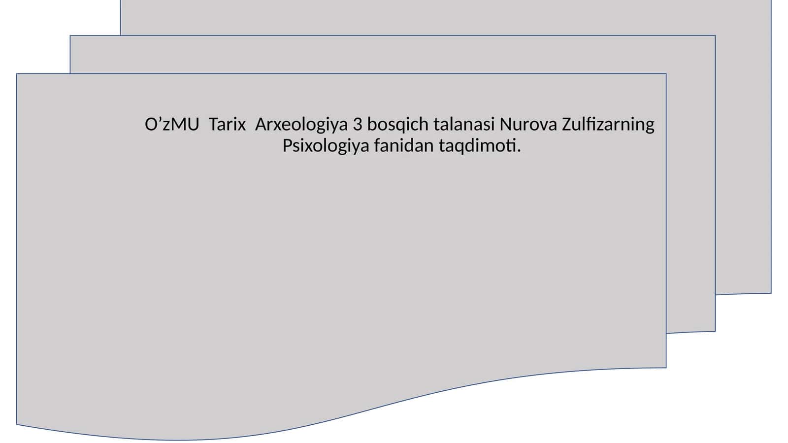 O’zMU Tarix 2-kurs 204- Sanoqulova Mohinur
