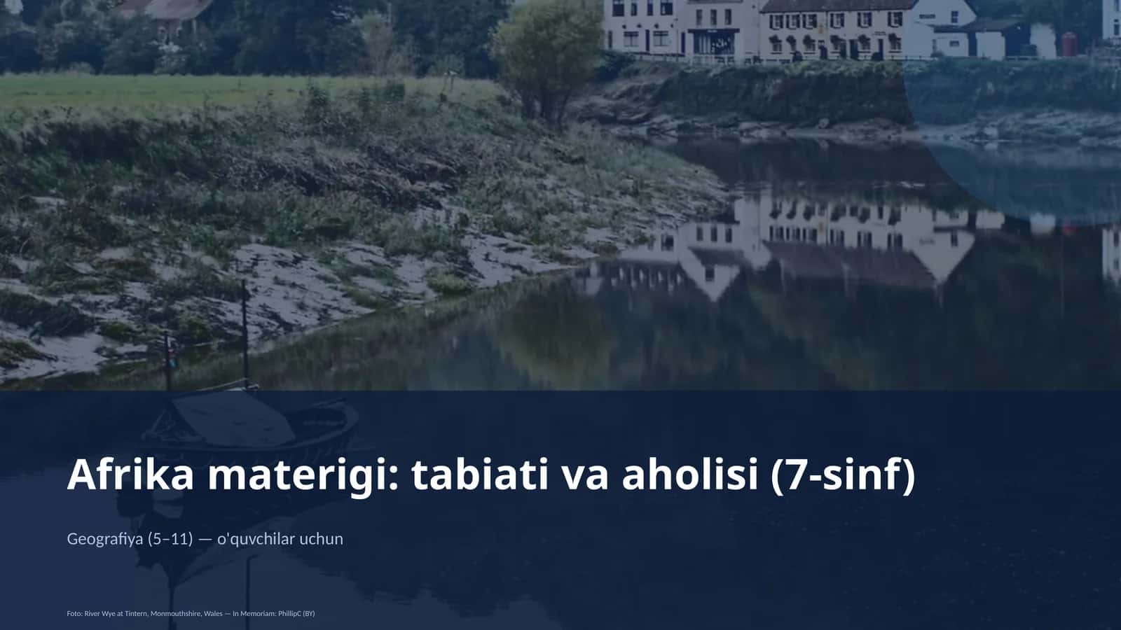 Afrika materigi: tabiati va aholisi (7-sinf)