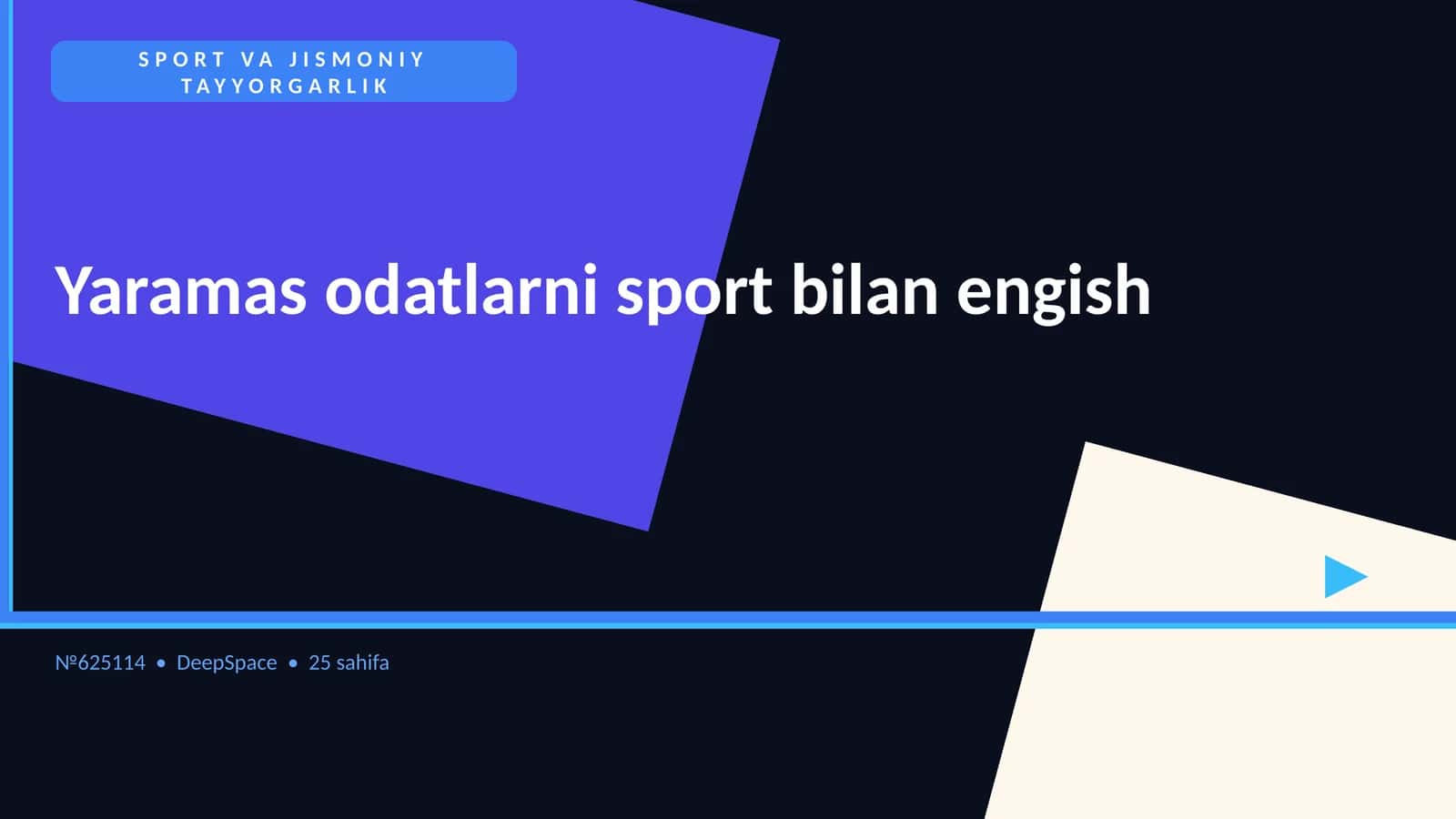 SPORT VA JISMONIY TAYYORGARLIK