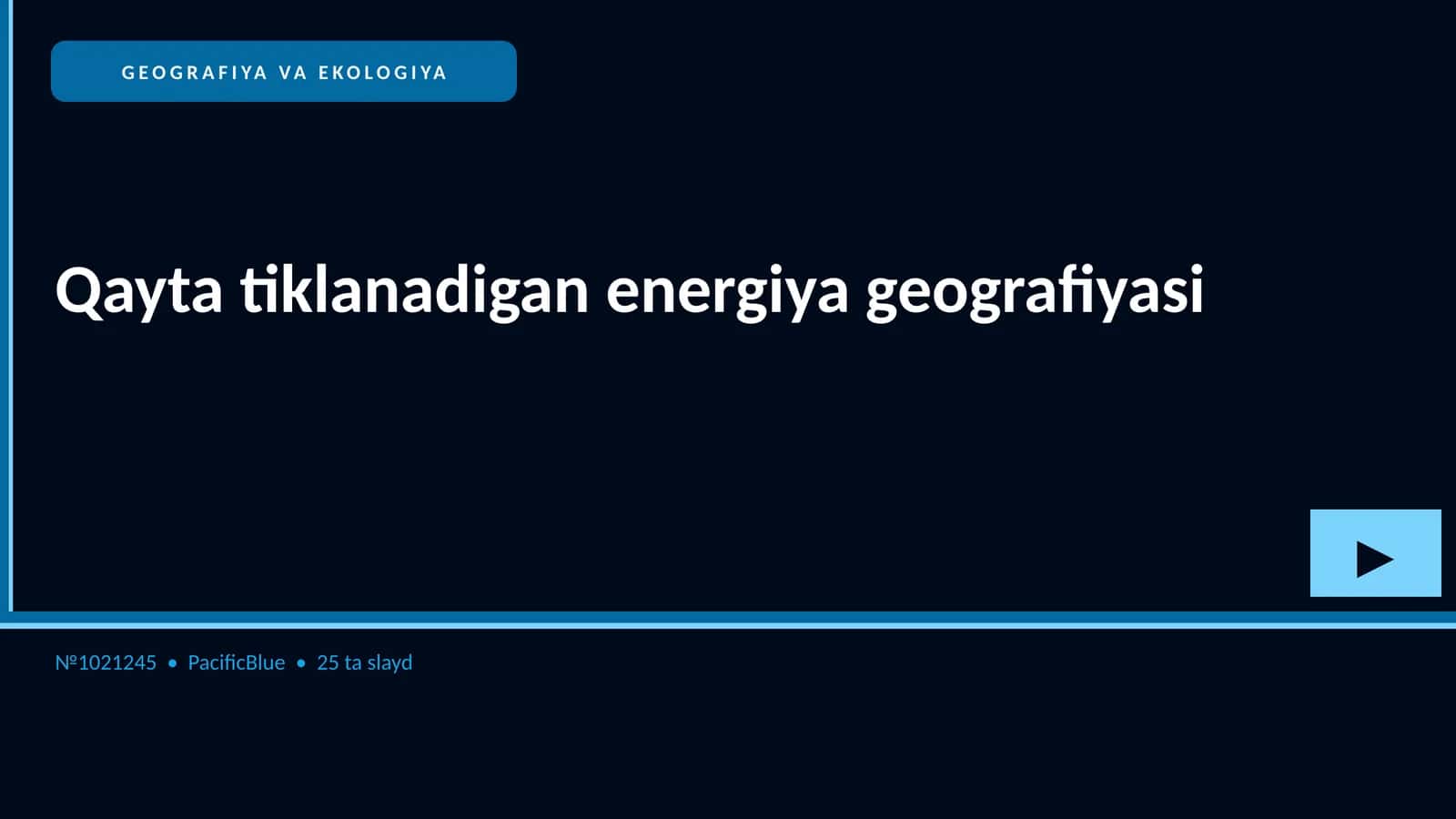 Qayta tiklanadigan energiya geografiyasi