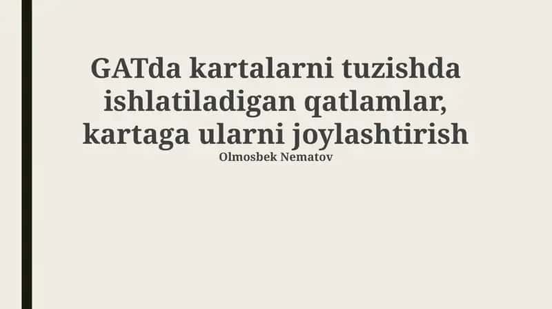 Gatda Kartalarida Ishlatiladigan Qatlamlar