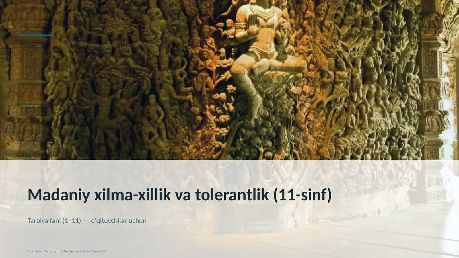 Madaniy xilma-xillik va tolerantlik (11-sinf)