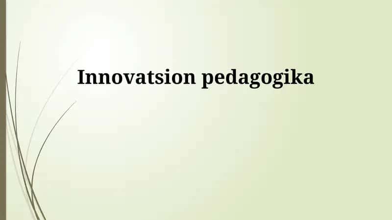 Innovatsion pedagogika