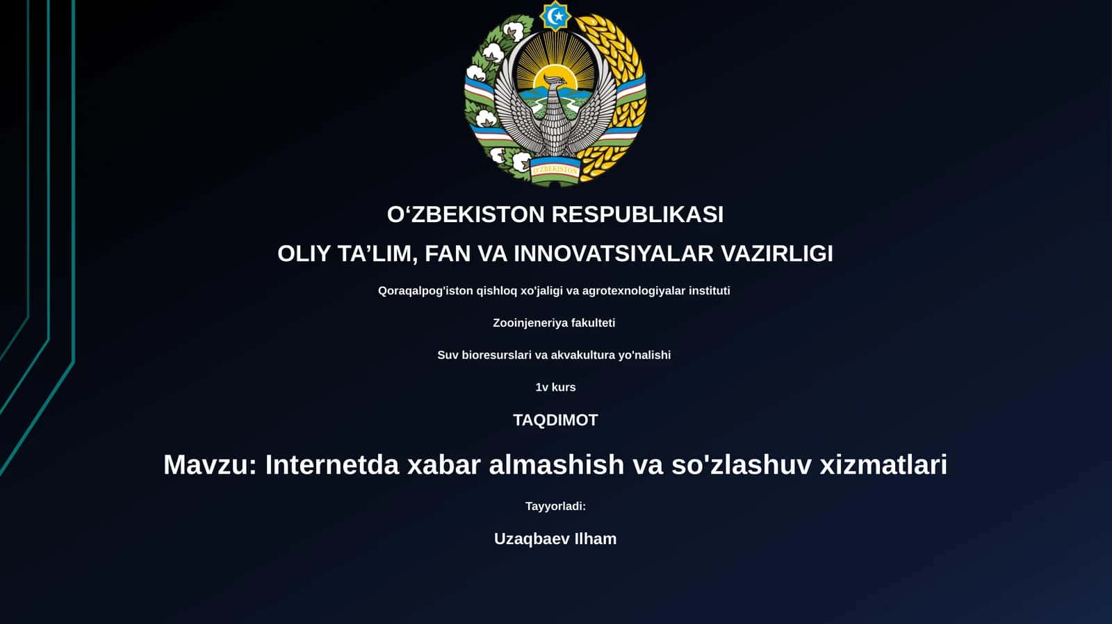 Internetda xabar almashish va so'zlashuv xizmatlari