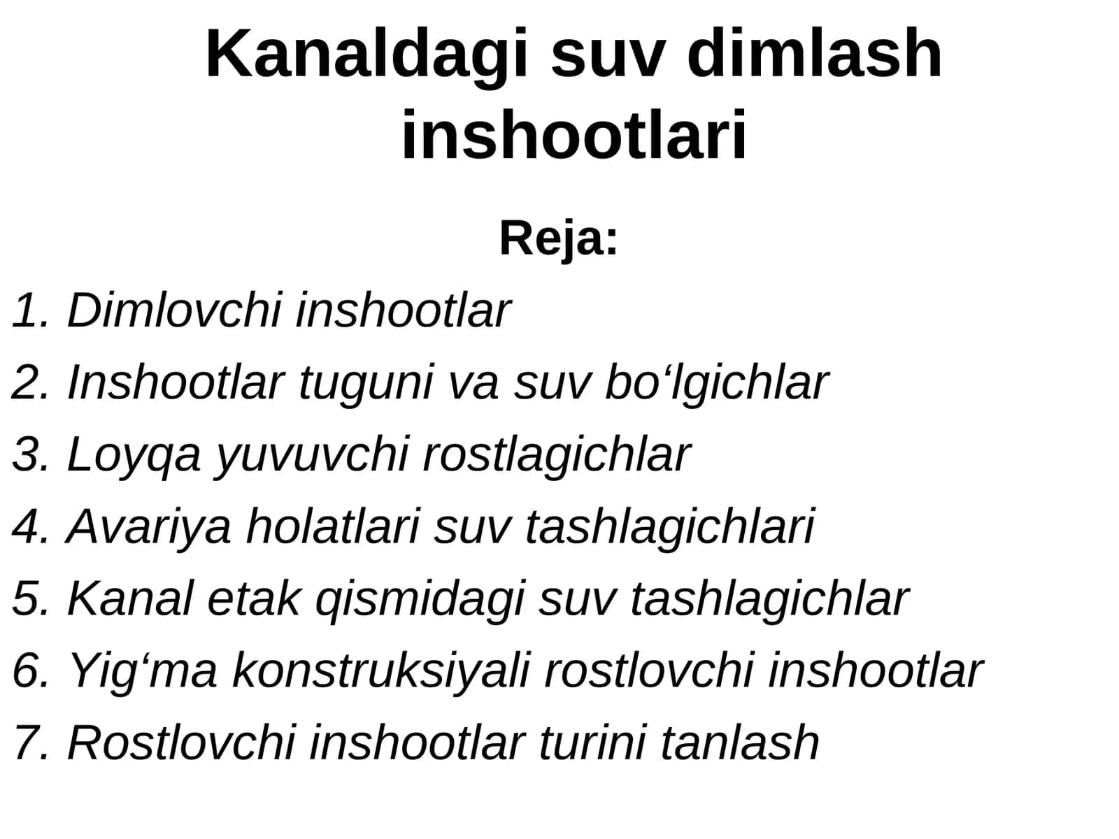 Gidrotexnika inshootlari