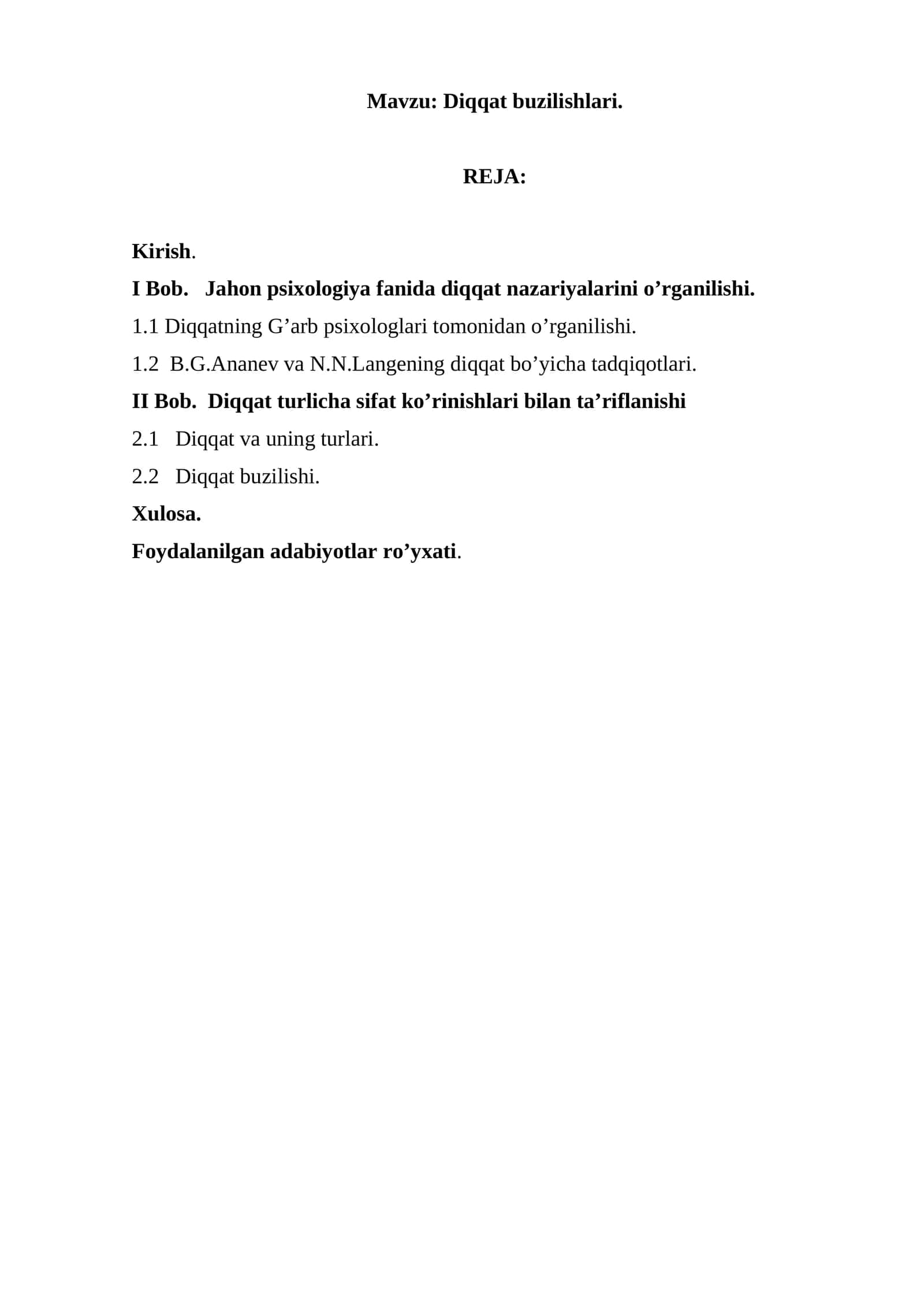 Diqqat buzilishlari