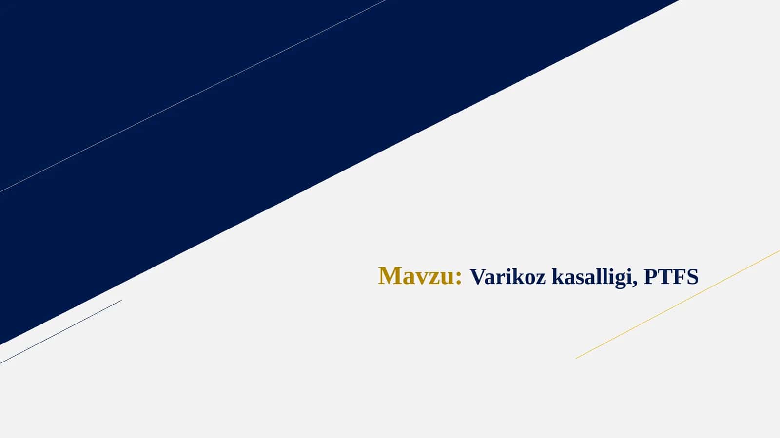 Varikoz kasalligi, PTFS