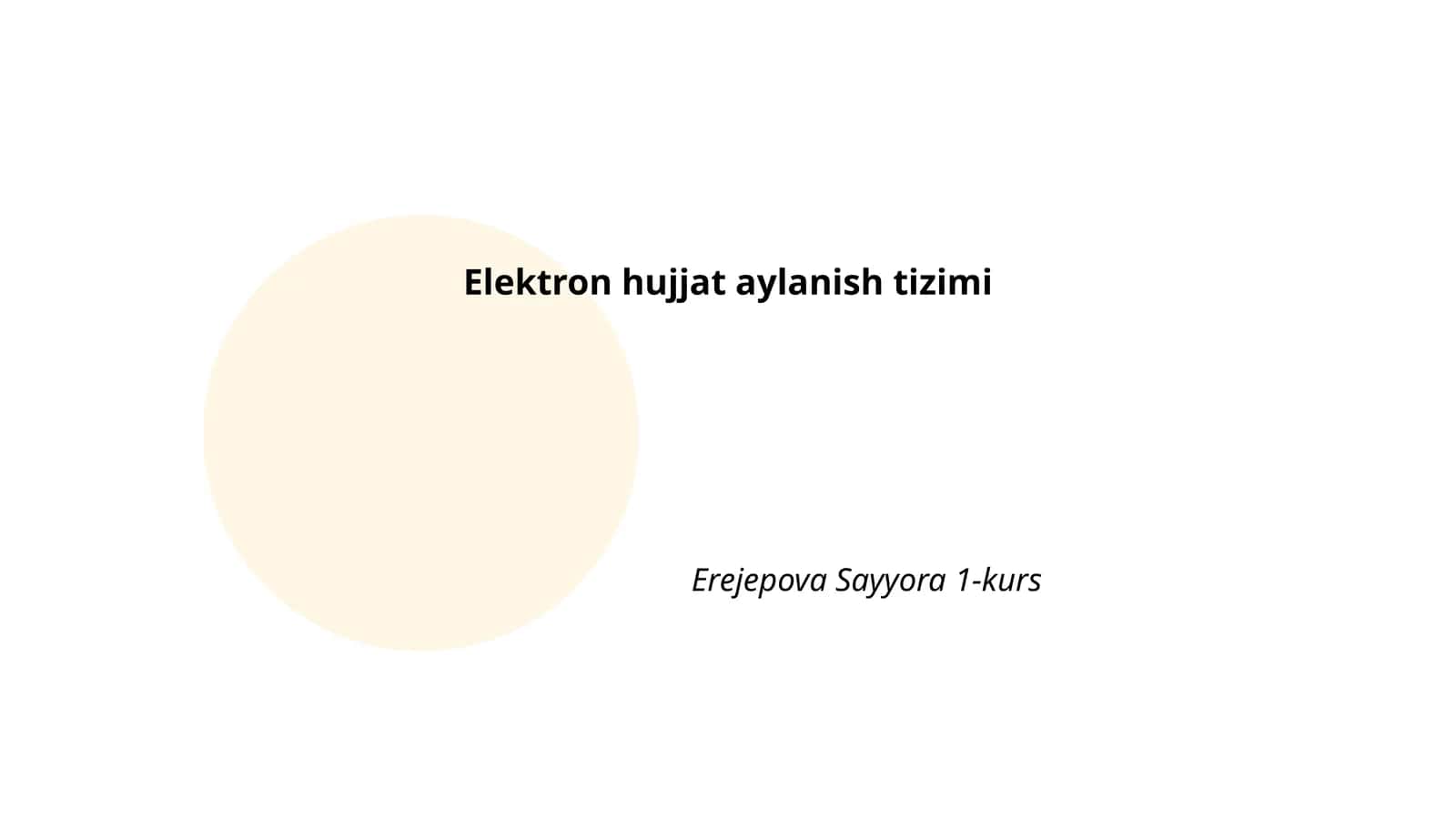 Elektron hujjat aylanish tizimi