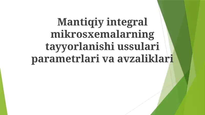 Mantikiy integral mikrosxemalar