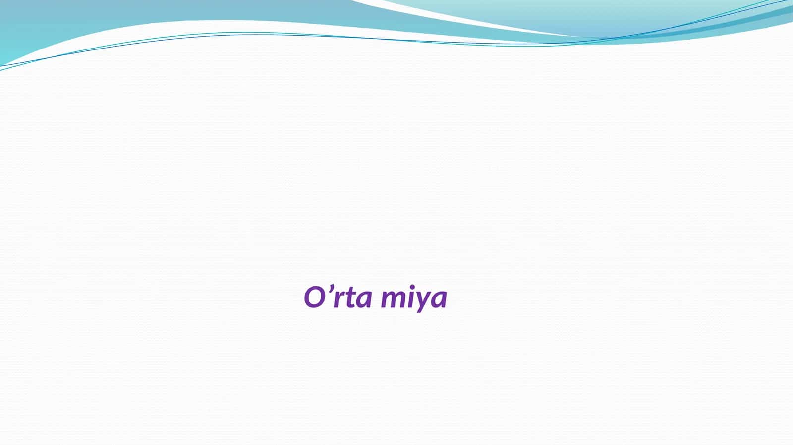 O’rta miya
