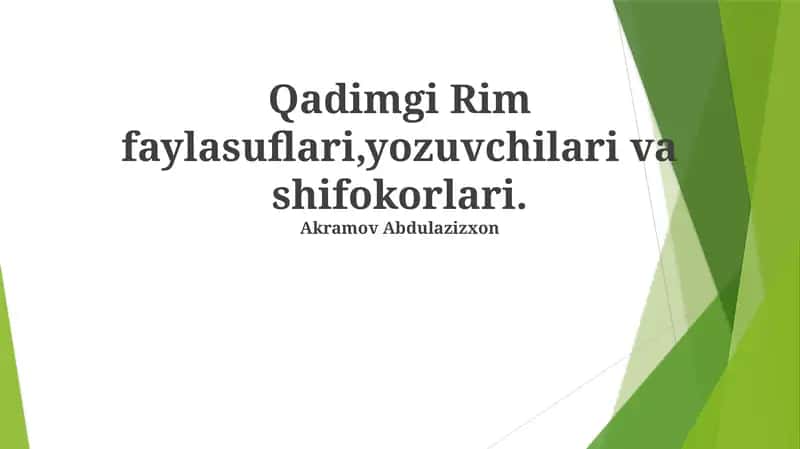 Qadimgi Rim faylasuflari