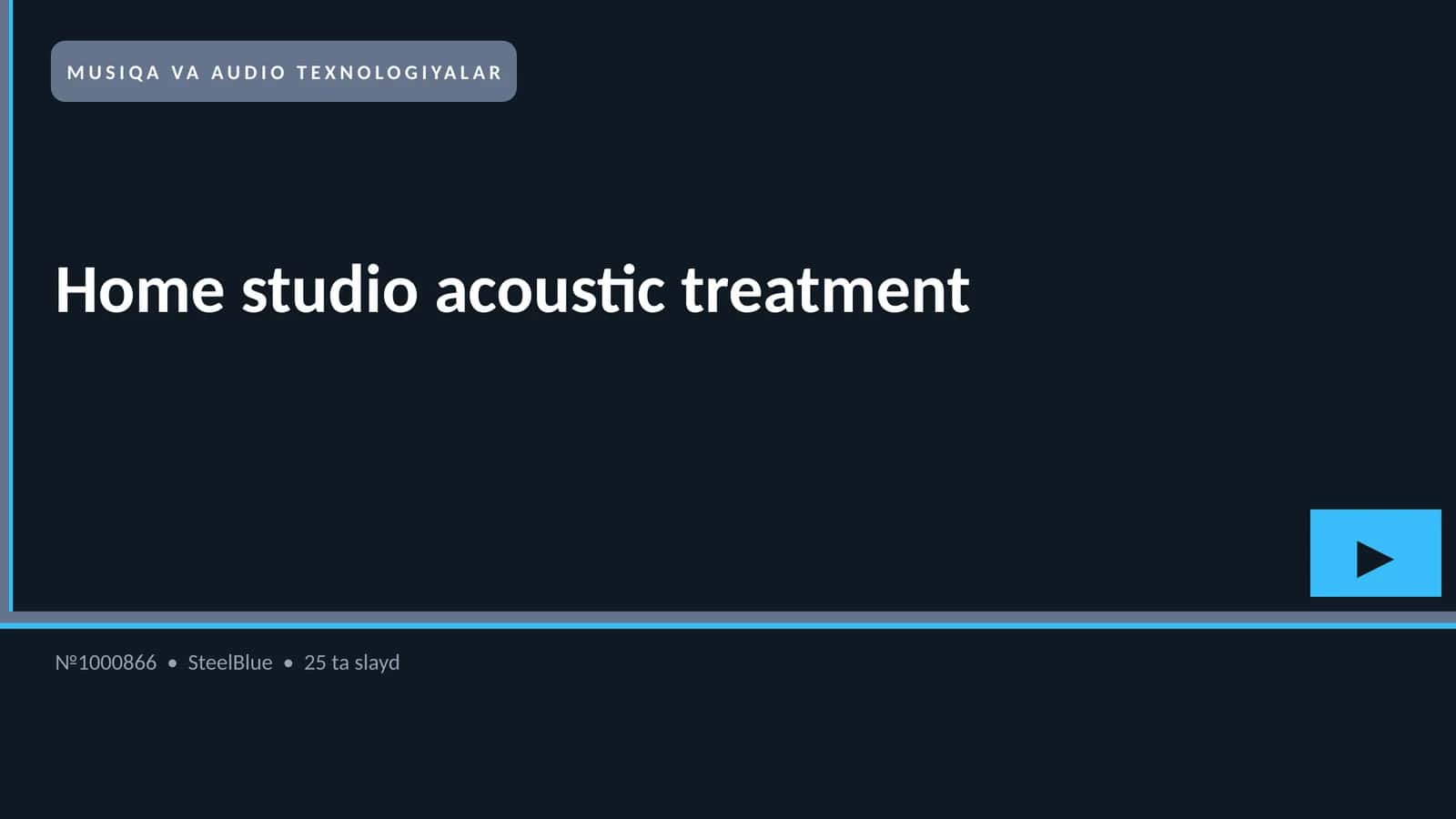 Home studio acoustic treatment