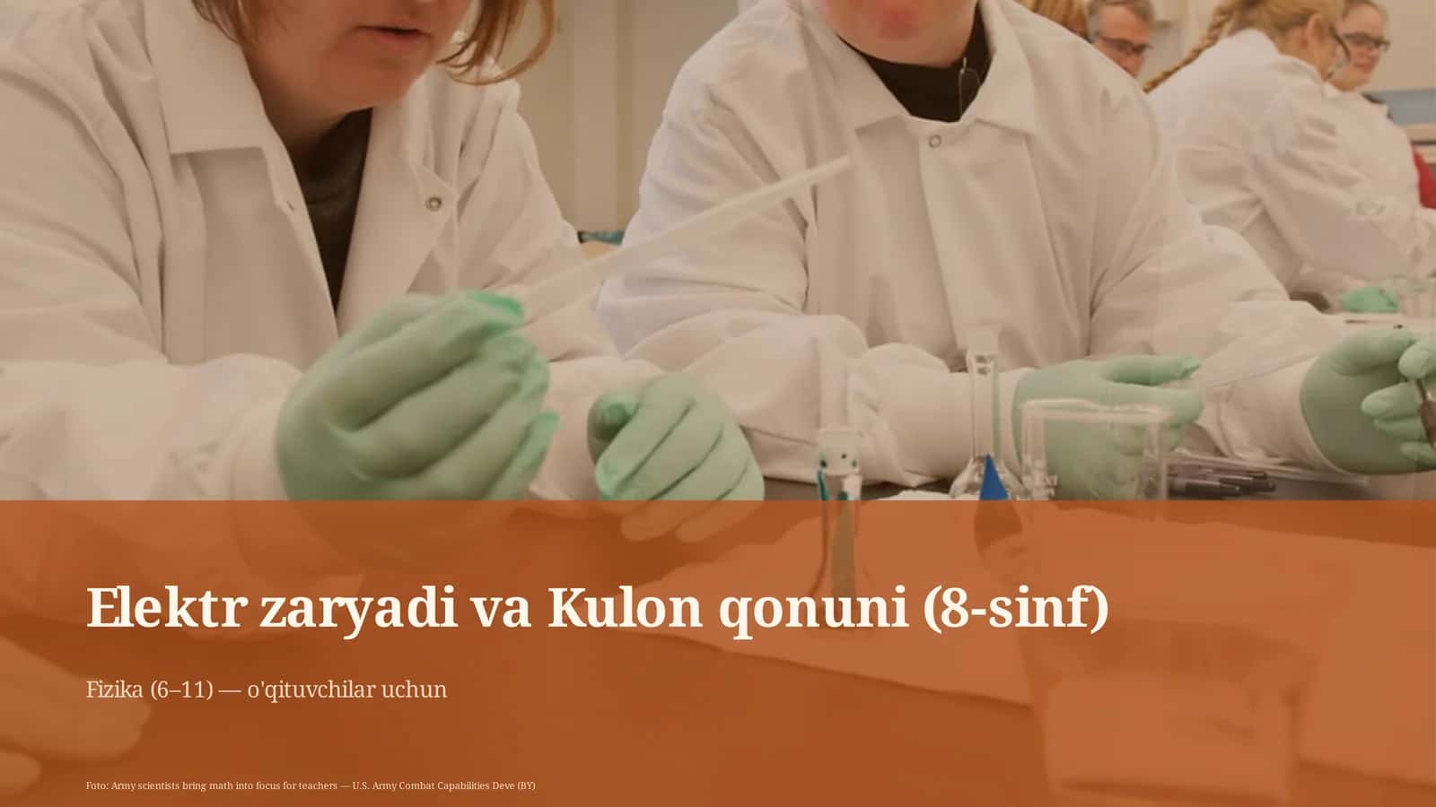 Elektr zaryadi va Kulon qonuni (8-sinf)