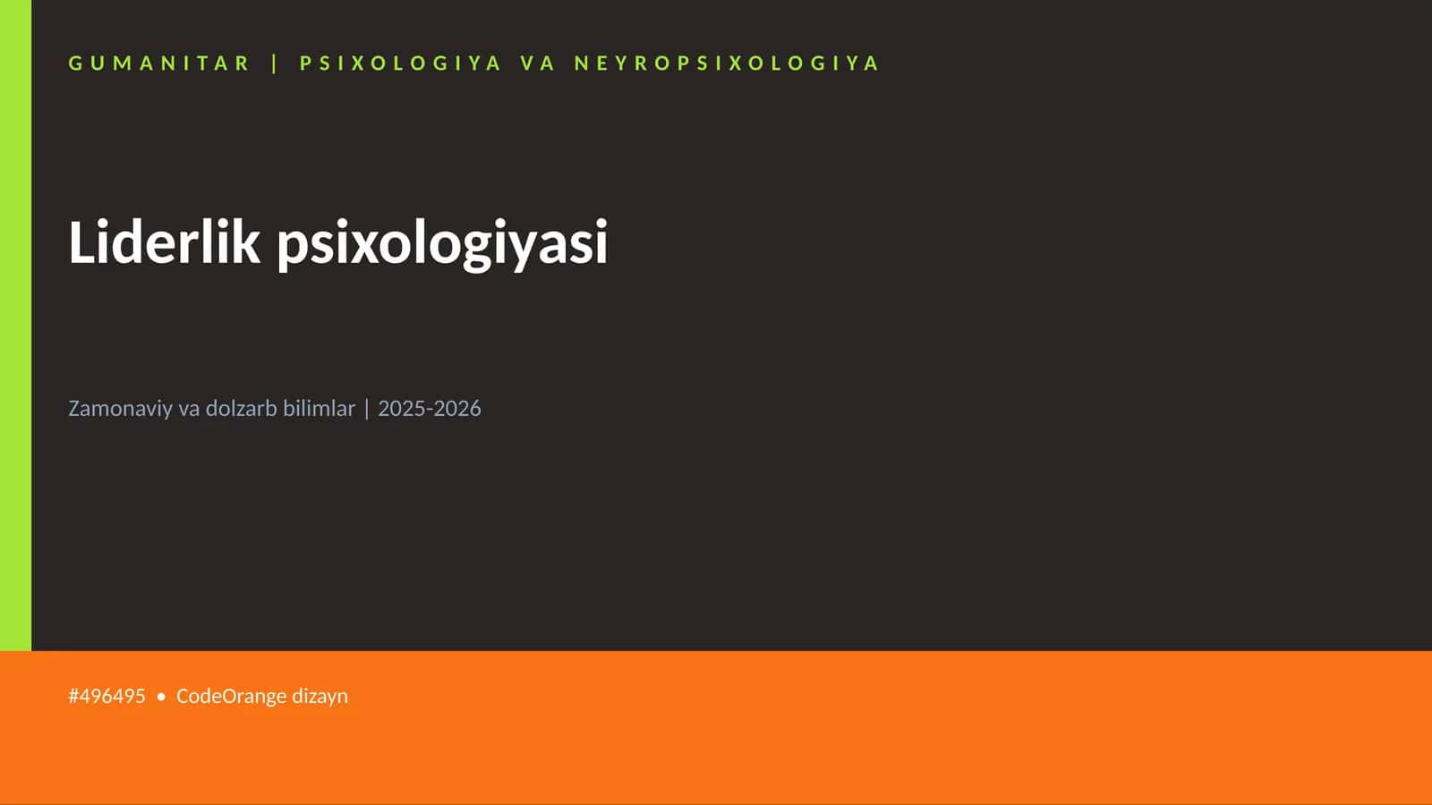 Liderlik psixologiyasi