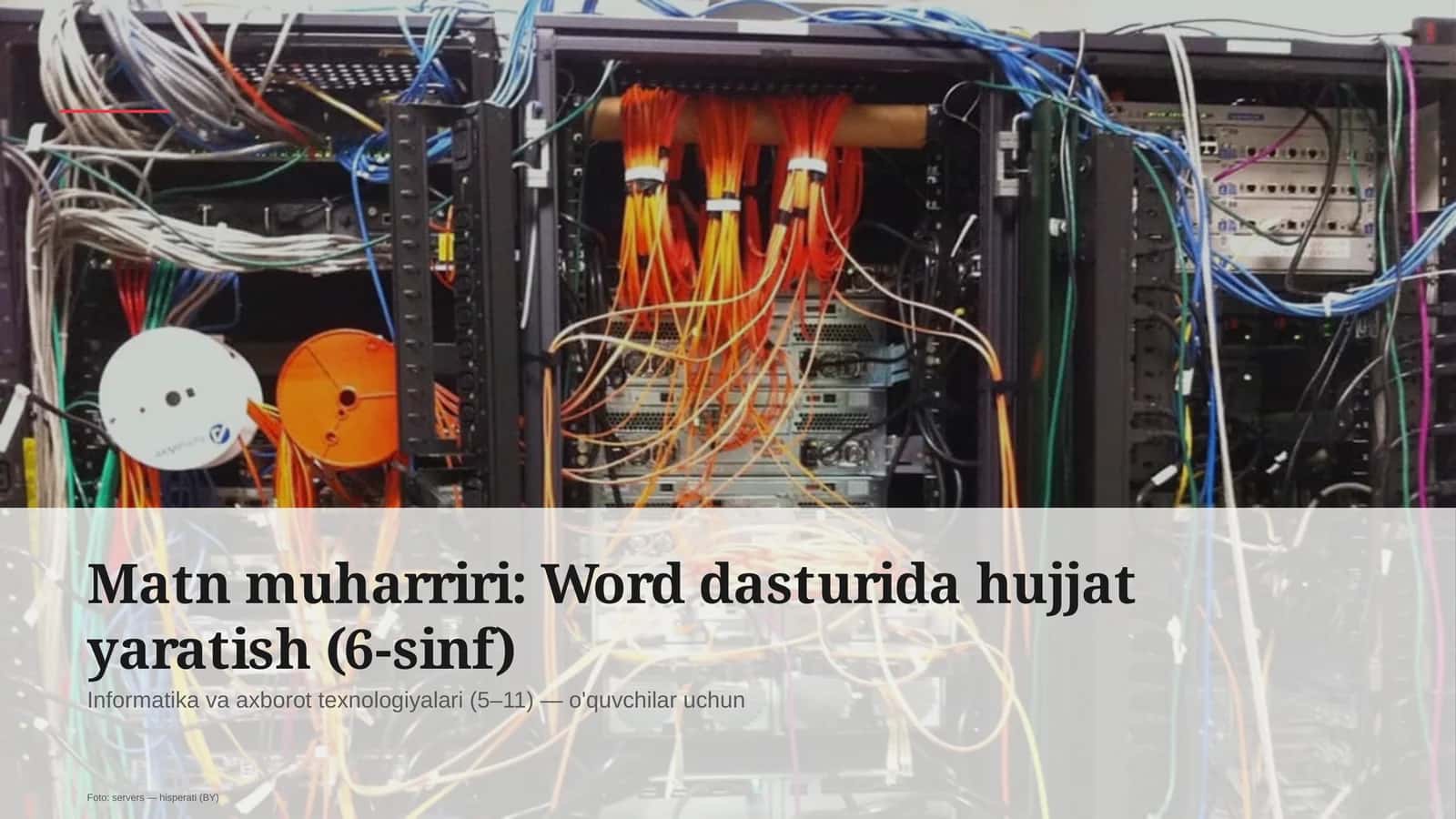 Matn muharriri: Word dasturida hujjat yaratish (6-sinf)