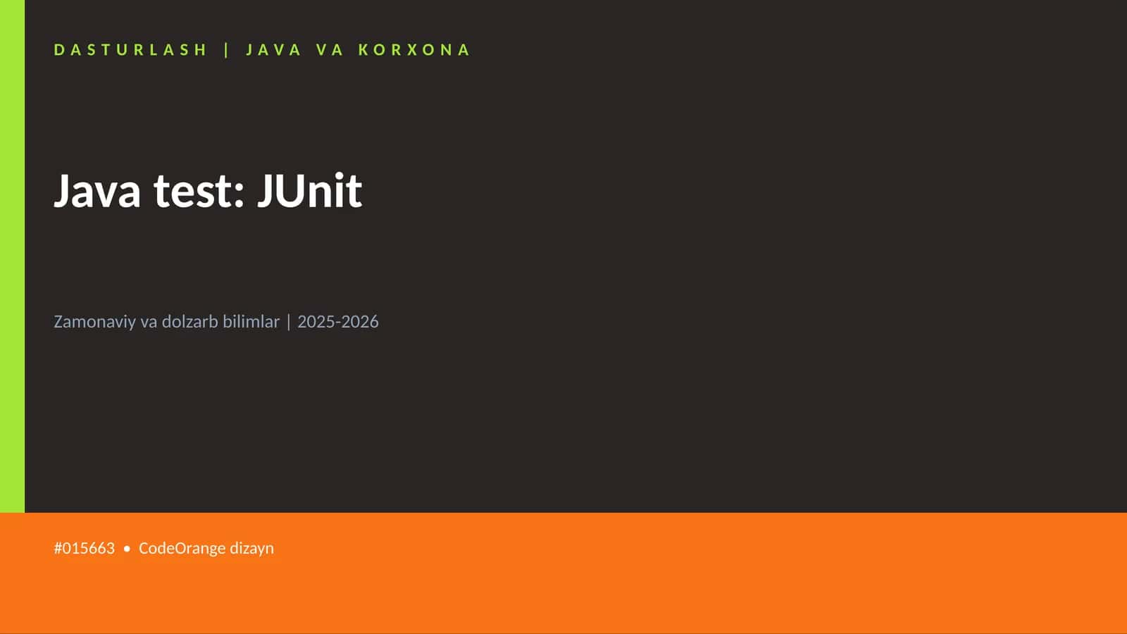 Java test: JUnit