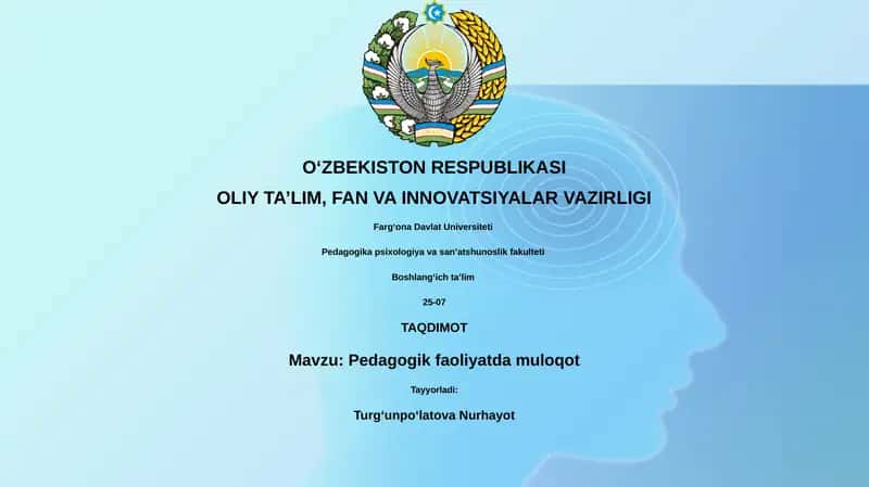 Pedagogik faoliyatda muloqot
