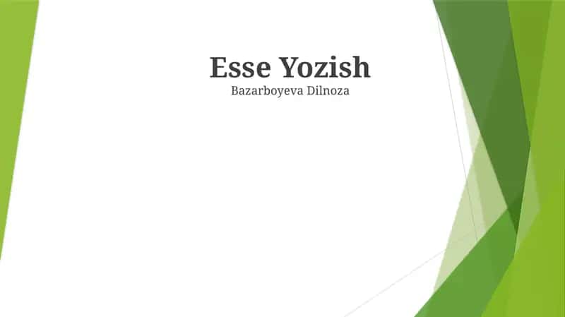 Esse Yozish