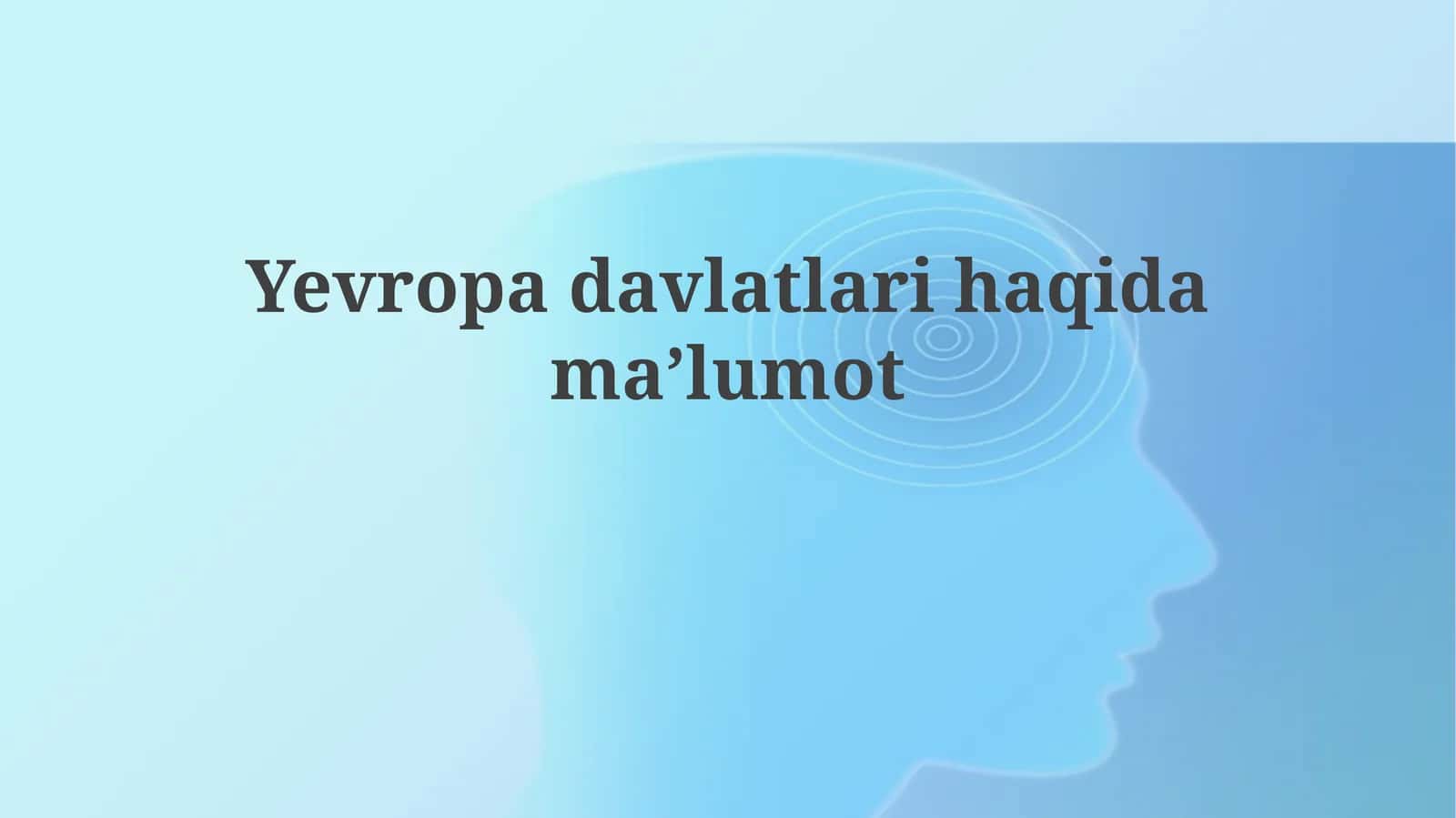Yevropadavlatlarihaqidamaʼlumot