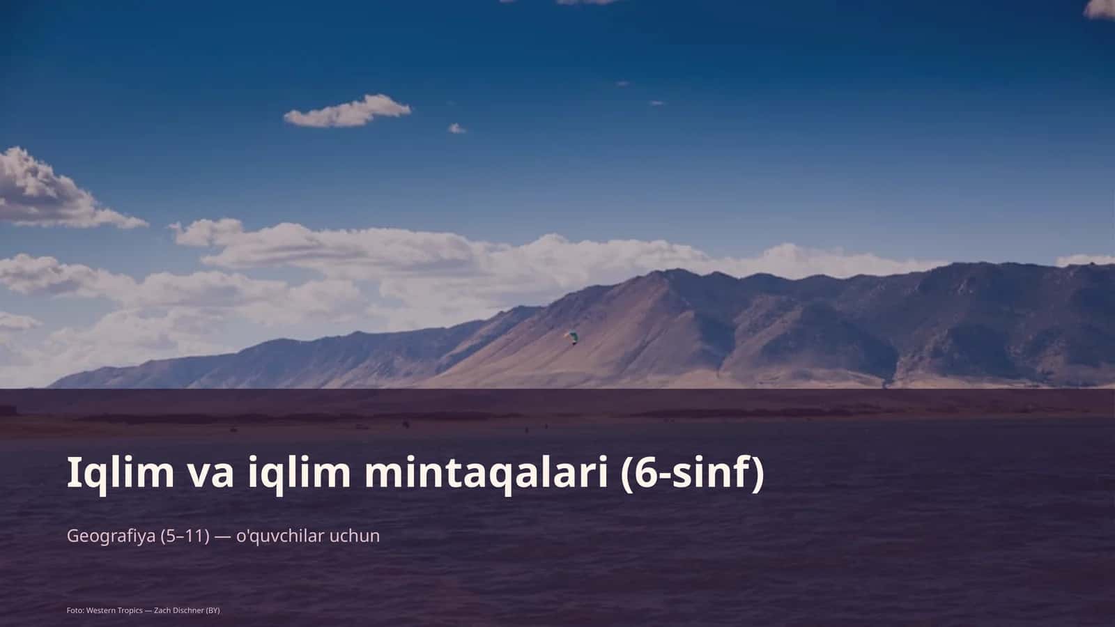 Iqlim va iqlim mintaqalari (6-sinf)