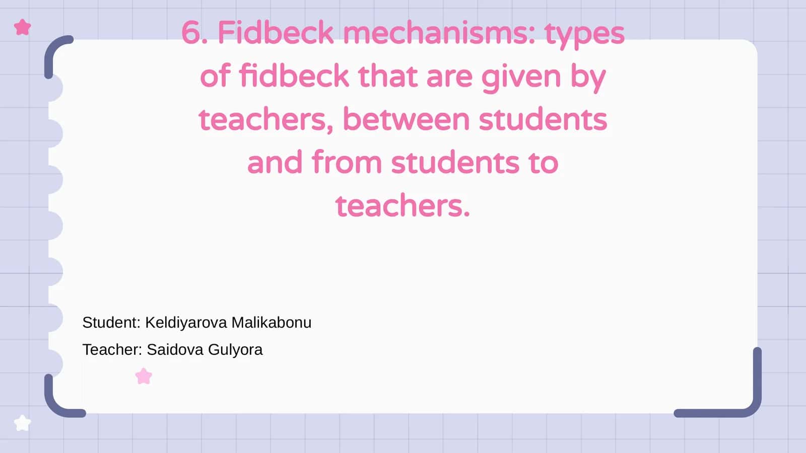 Fidbek mexanizmlari