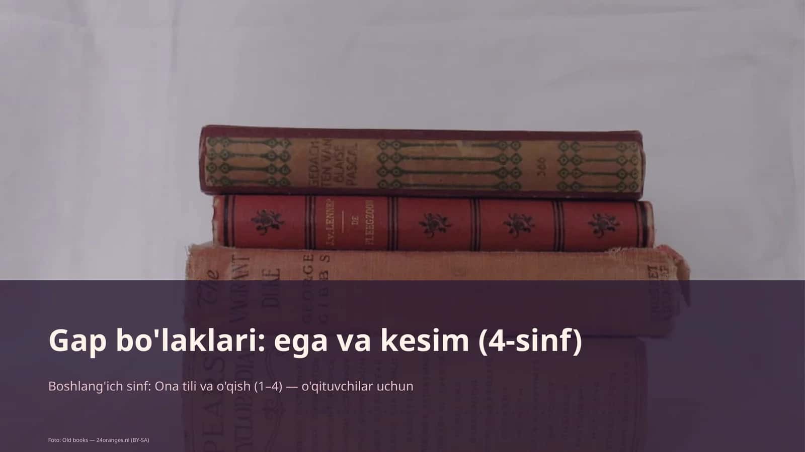 Gap bo'laklari: ega va kesim (4-sinf)