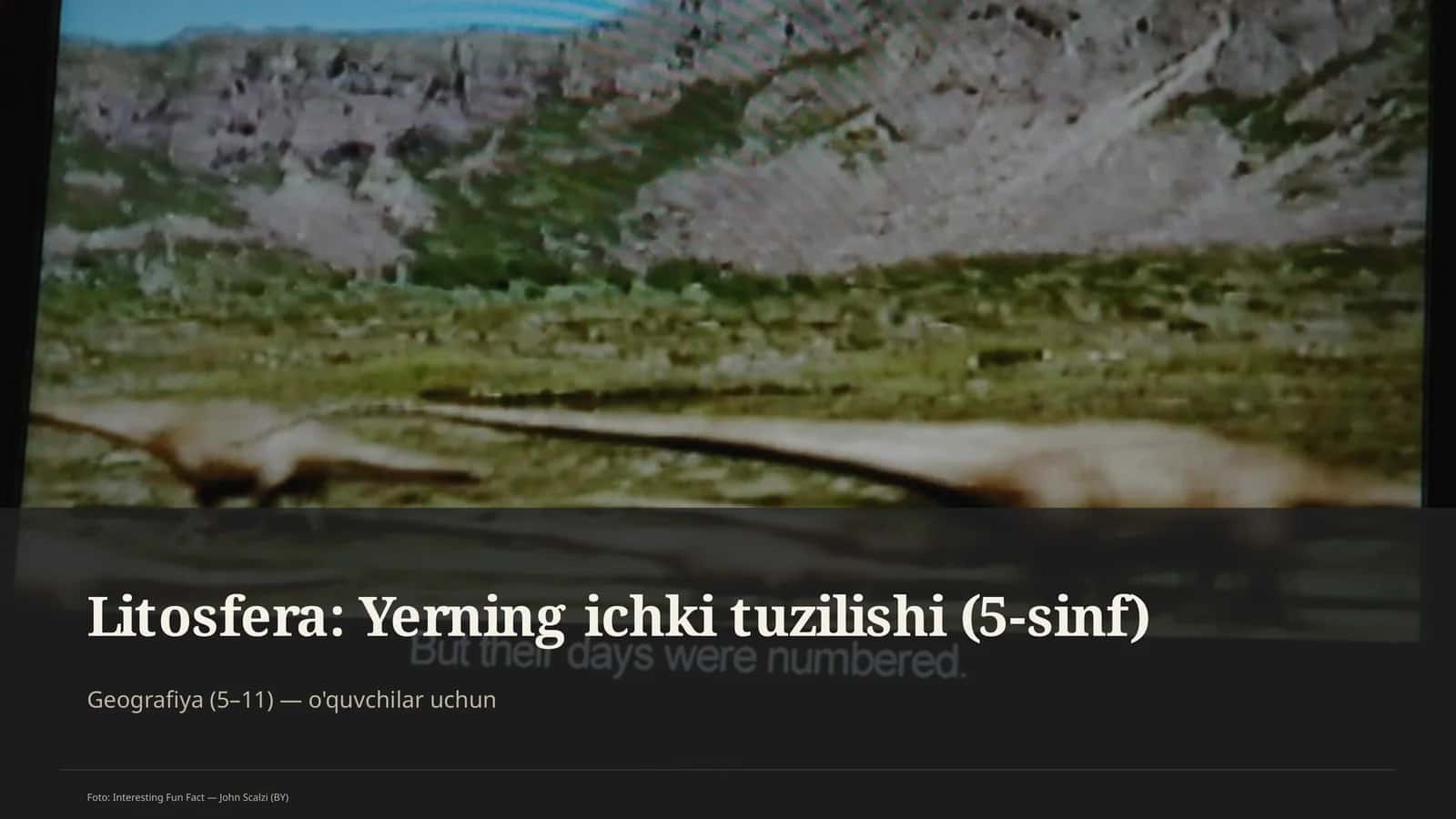 Litosfera: Yerning ichki tuzilishi (5-sinf)
