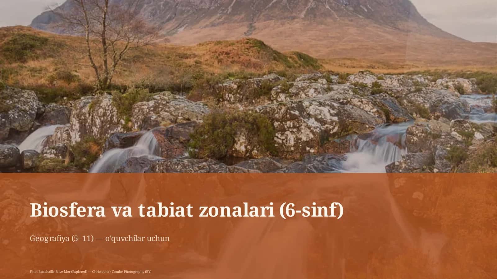 Biosfera va tabiat zonalari (6-sinf)