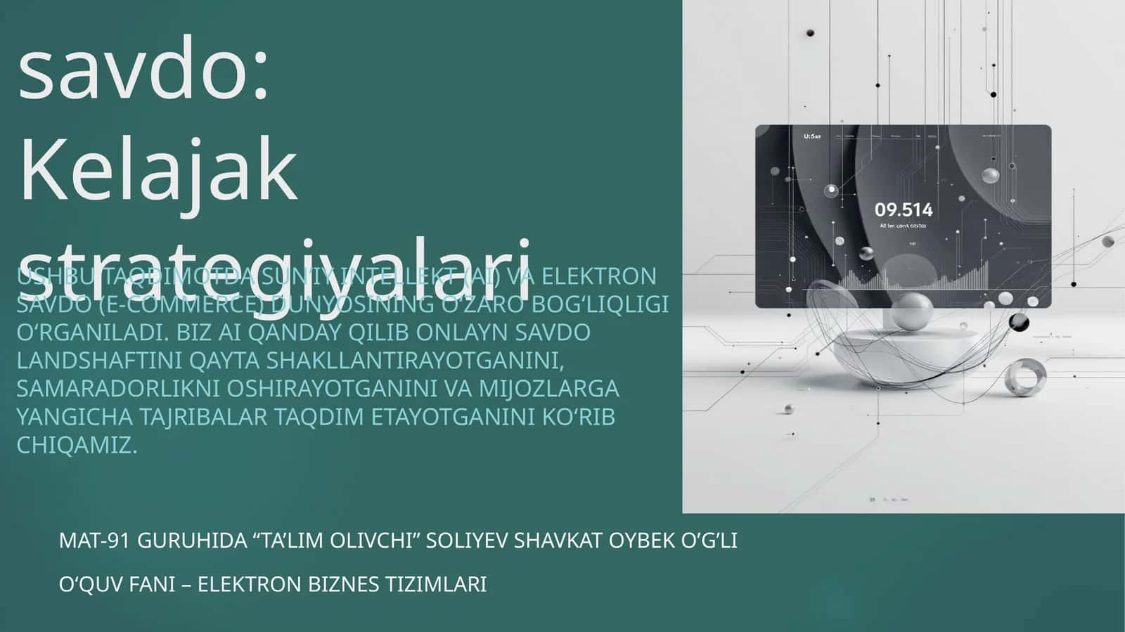 Sun’iy intellekt va elektron savdo: Kelajak strategiyalari