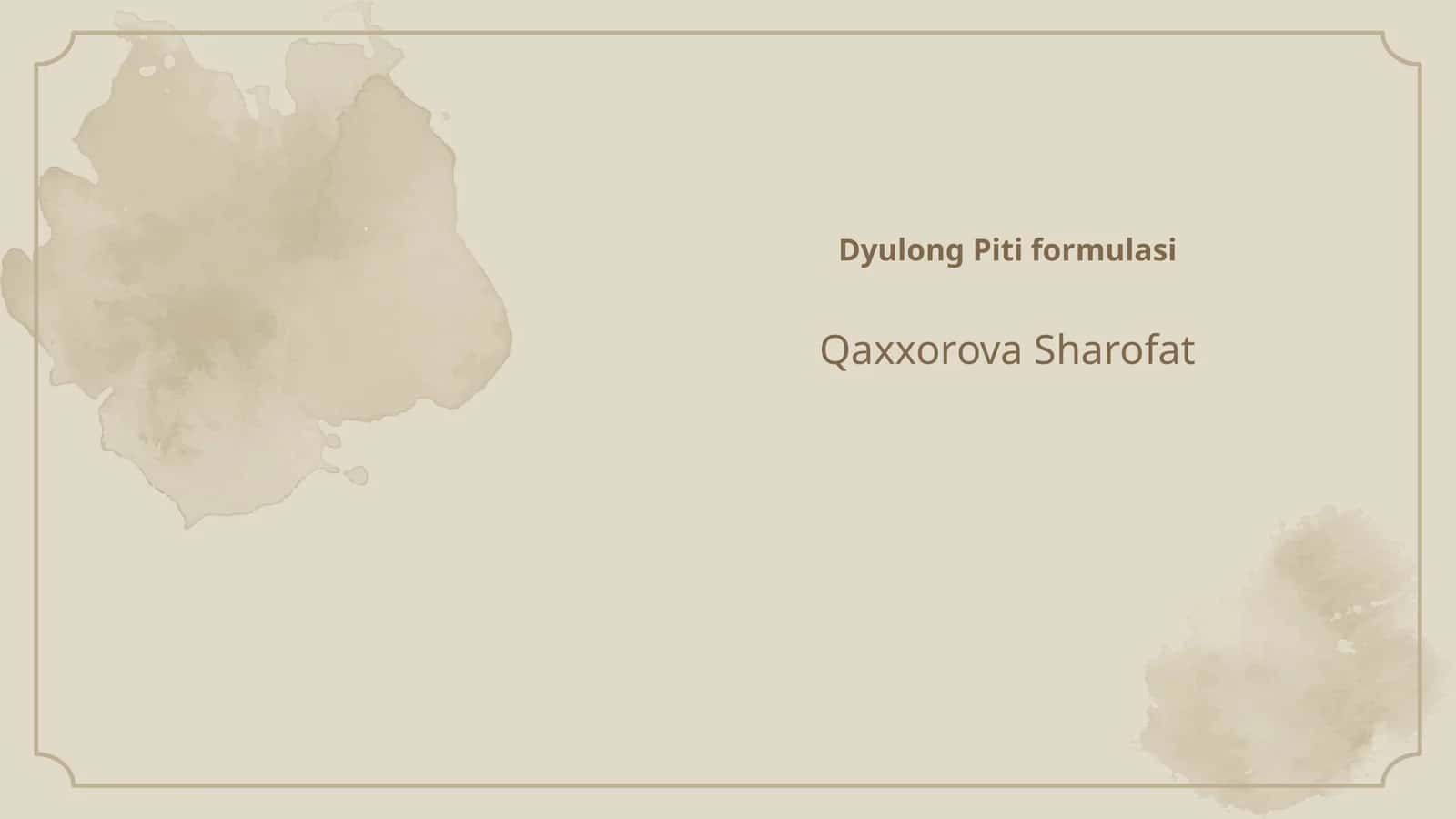 Dyulong Piti formulasi