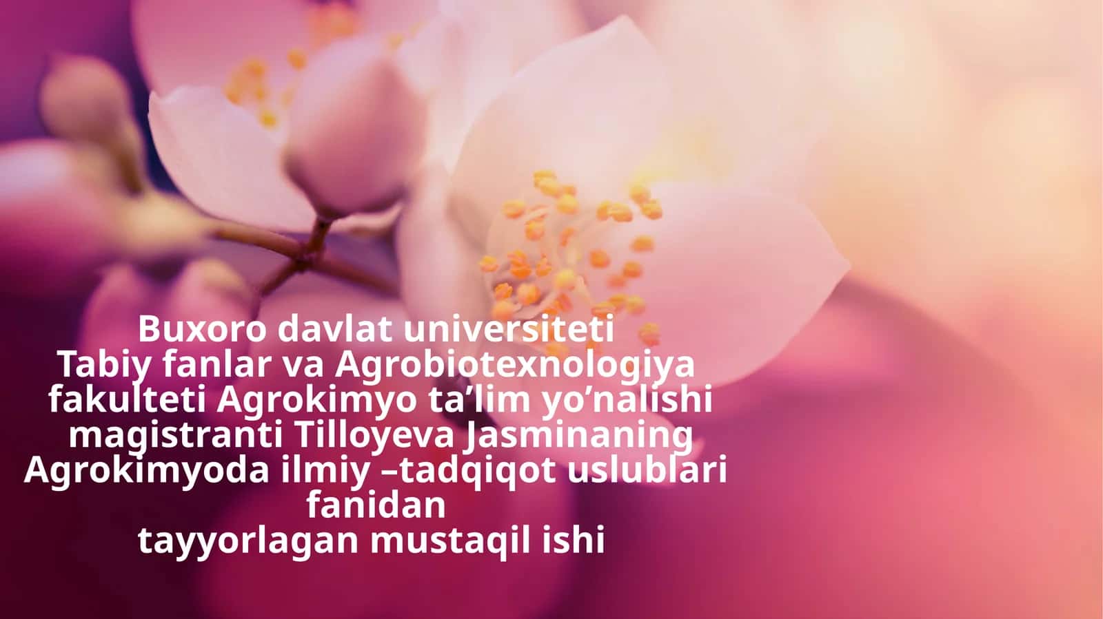agrokimyo mustaqil ish 1