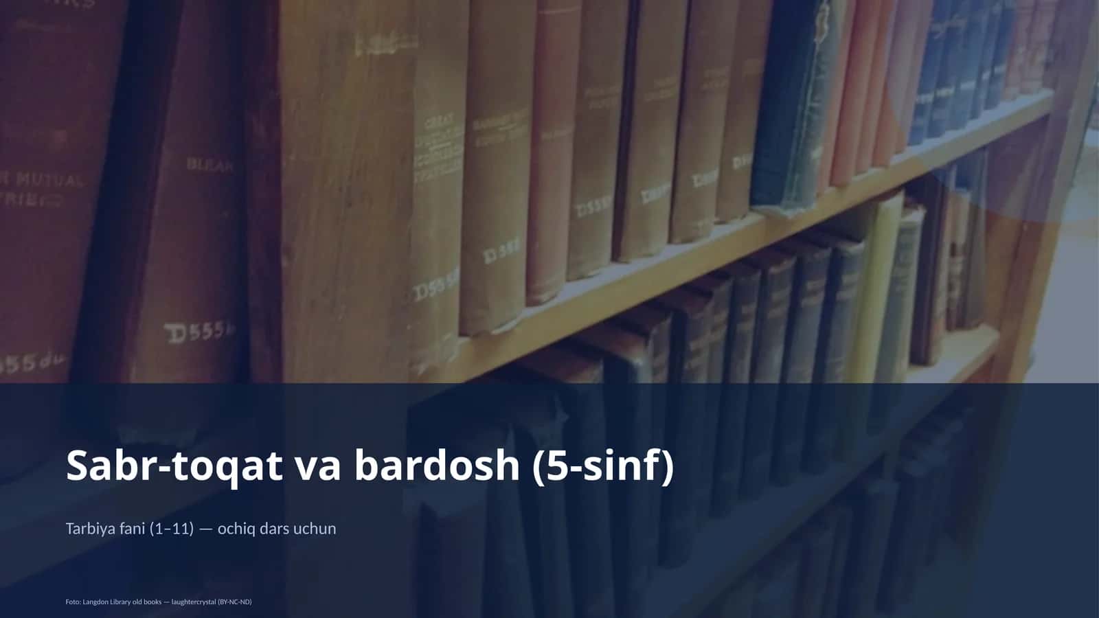 Sabr-toqat va bardosh (5-sinf)