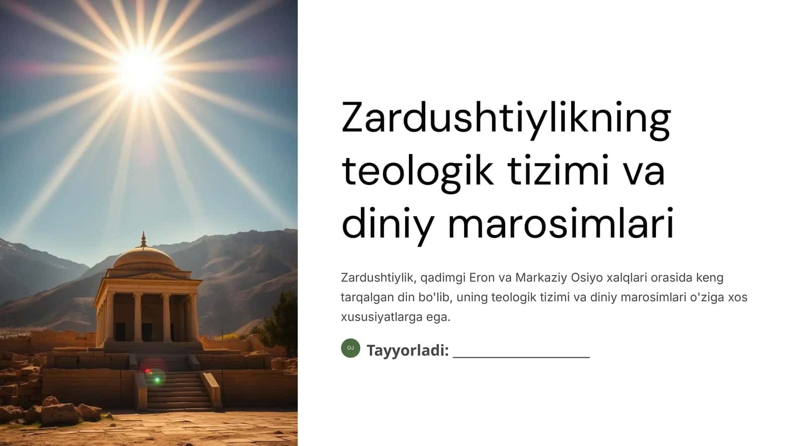Zardushtiylikning teologik tizimi va diniy marosimlari
