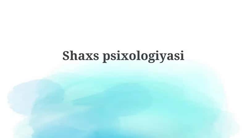 Shaxspsixologiyasi