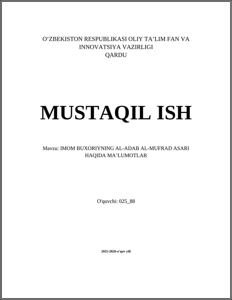 Al-Adab al-Mufrad
