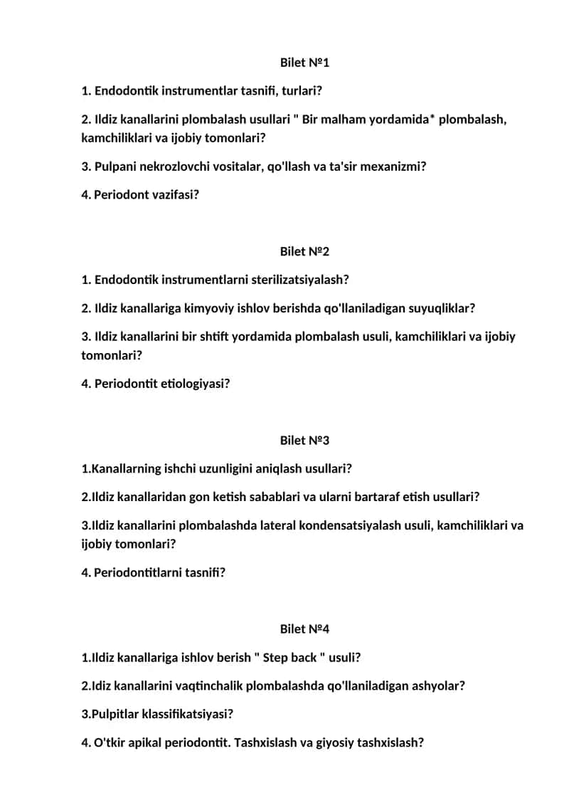 Endodontik instrumentlar