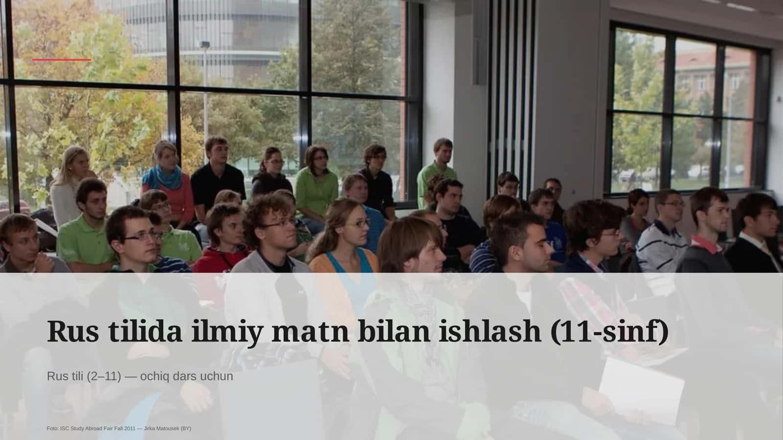 Rus tilida ilmiy matn bilan ishlash (11-sinf)