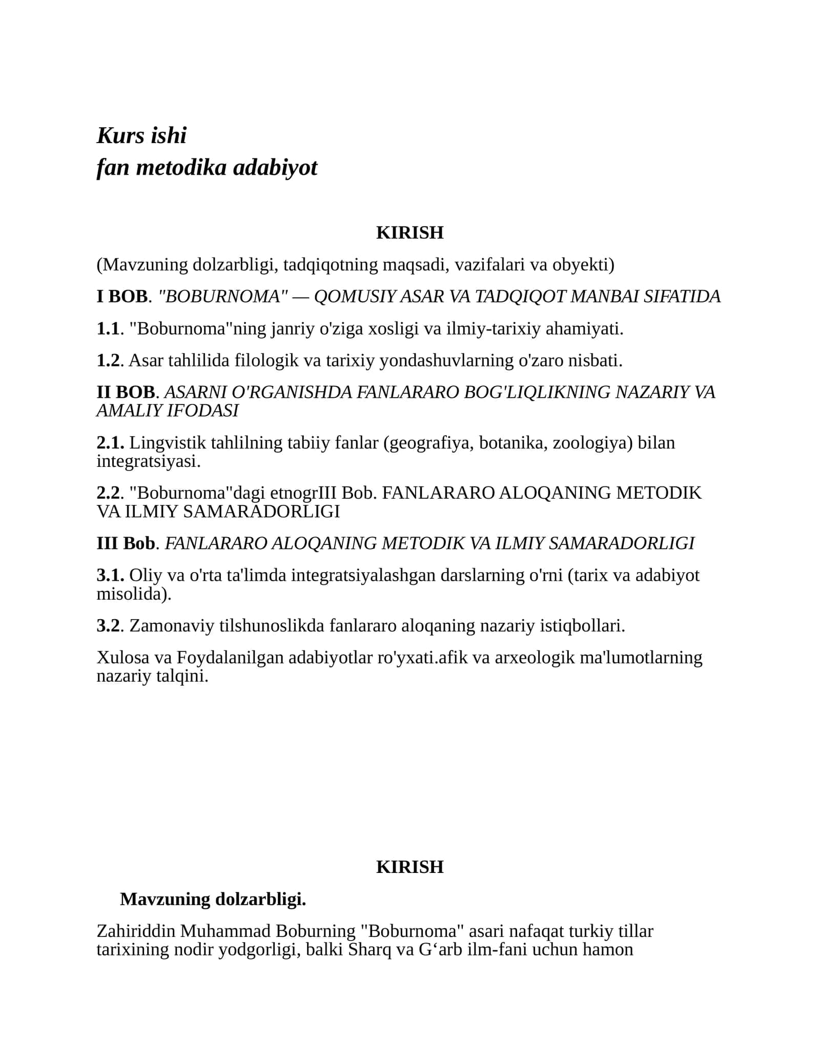 Kurs ishi