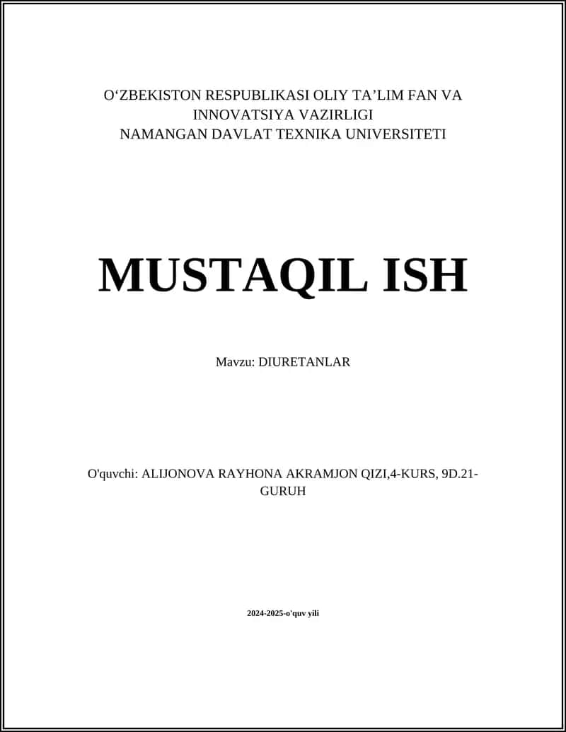 DIURETANLAR