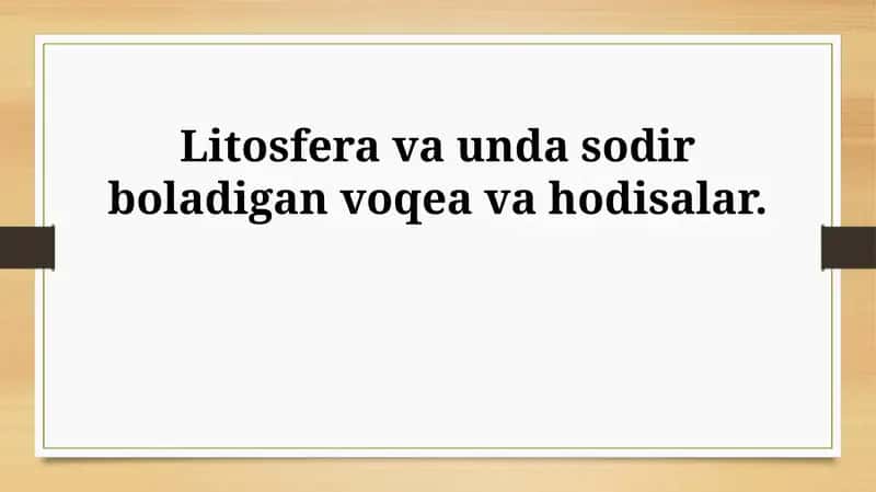 Litosfera: Tuzilishi va Tarkibi