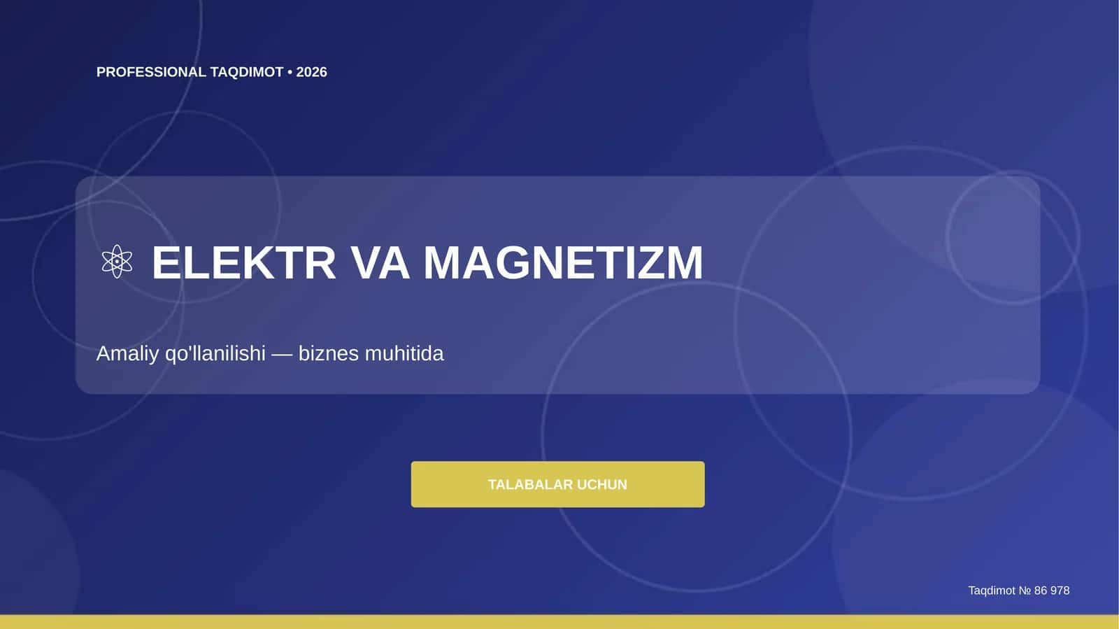 Elektr va magnetizm: amaliy qo'llanilishi (biznes muhitida) [talabalar uchun]