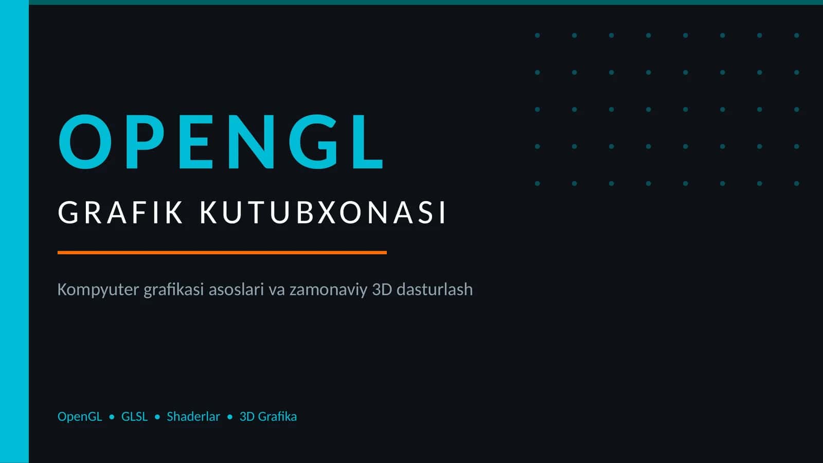 OPENGL GRAFIK KUTUBXONASI
