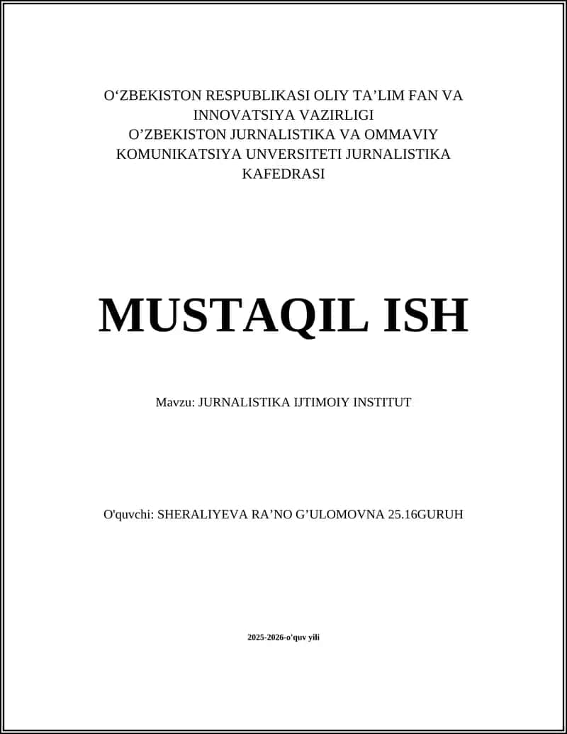 Jurnalistika Ijtimoiy Institut