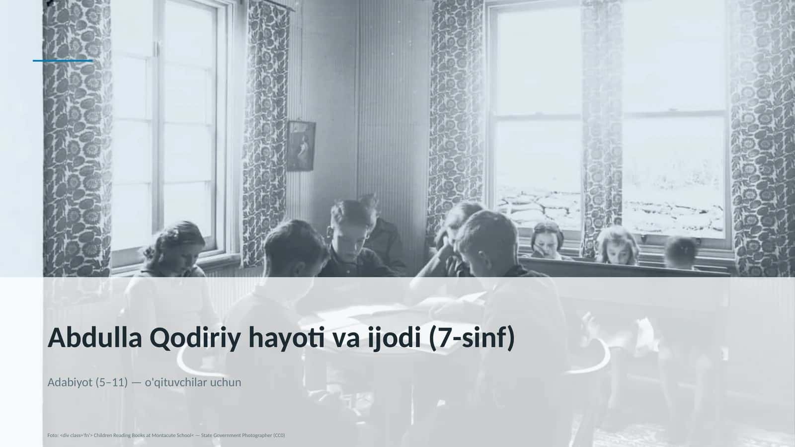 Abdulla Qodiriy hayoti va ijodi (7-sinf)