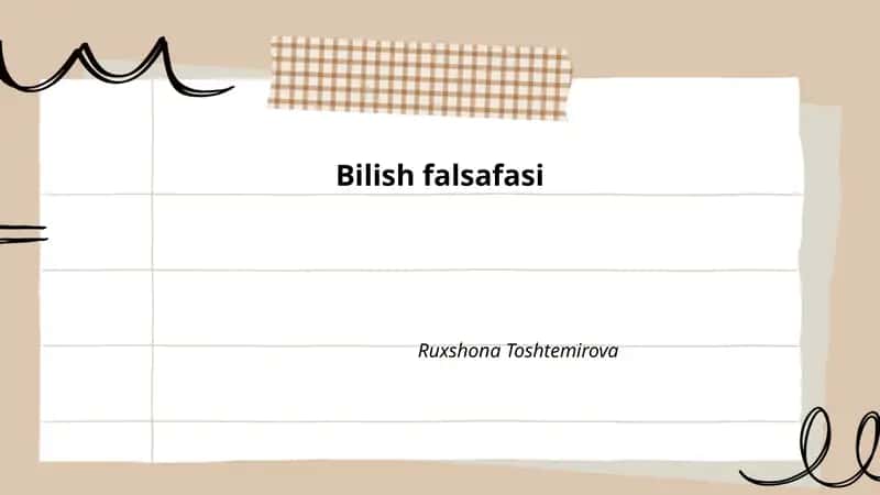 Bilish falsafasi