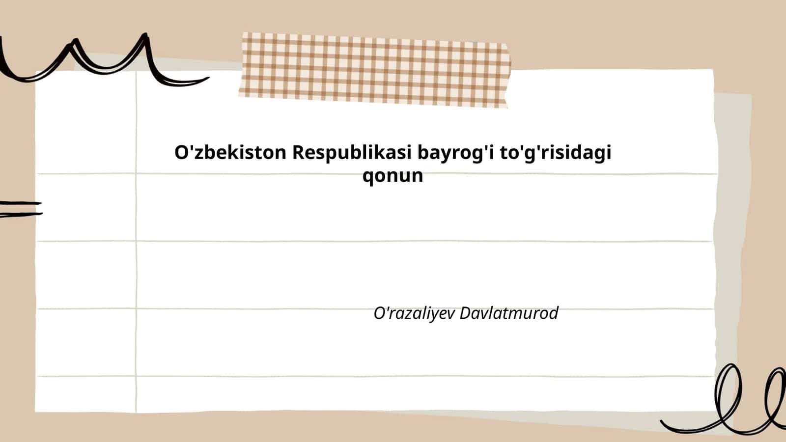 O'zbekiston Respublikasi bayrog'i to'g'risidagi qonun