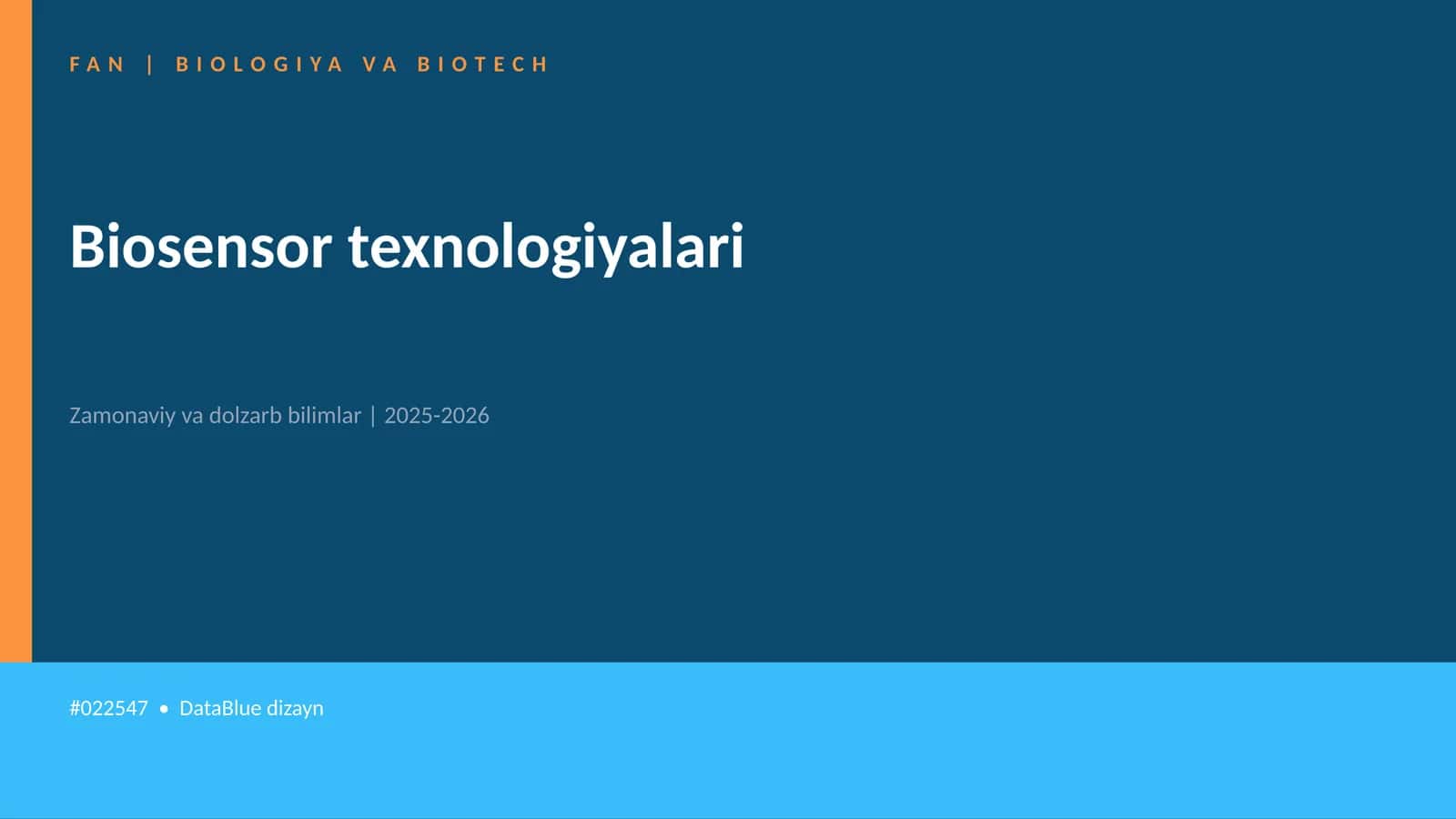 Biosensor texnologiyalari