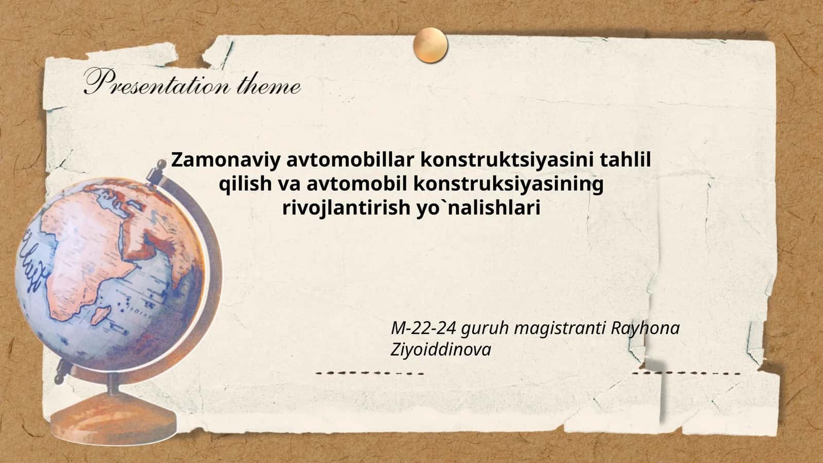 Zаmоnаviy аvtоmоbillаr kоnstruktsiyasini tаhlil qilish va avtomobil konstruksiyasining rivojlantirish yo`nalishlari